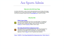 Tablet Screenshot of acesportsadmin.com